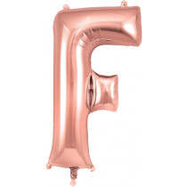 Rose Gold Letters Helium Foil Balloon   Rose Gold F