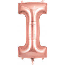 Rose Gold Letters Helium Foil Balloon   Rose Gold I