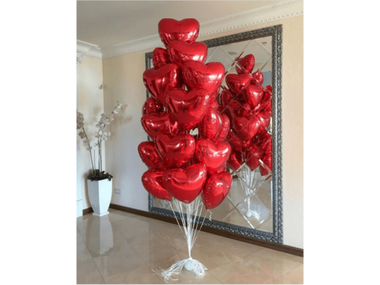 Heart Foil Balloon Bouquet